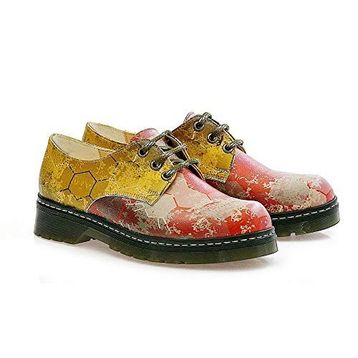 Goby MAX116 Renkli Hexagon Kadın Oxford Ayakkabı