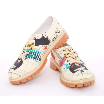 Goby TMK5502 Renkli Pretty Blossom Kadın Oxford Ayakkabı