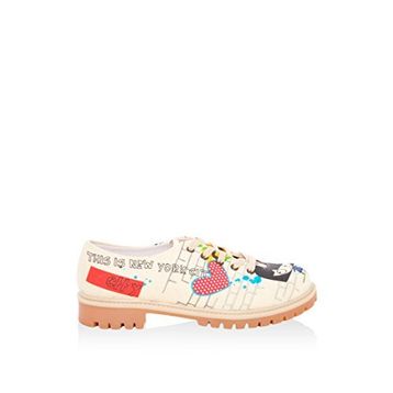 Goby TMK5502 Renkli Pretty Blossom Kadın Oxford Ayakkabı