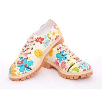 Goby TMK5505 Flowers Oxford Renkli Kadın Ayakkabı