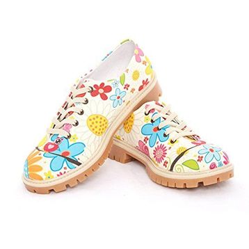 Goby TMK5505 Flowers Oxford Renkli Kadın Ayakkabı