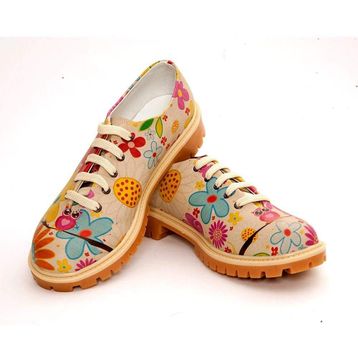 Goby TMK6509 Renkli Sweet Owl Kadın Oxford Ayakkabı