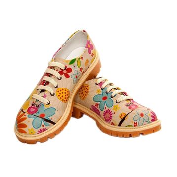 Goby TMK6509 Renkli Sweet Owl Kadın Oxford Ayakkabı