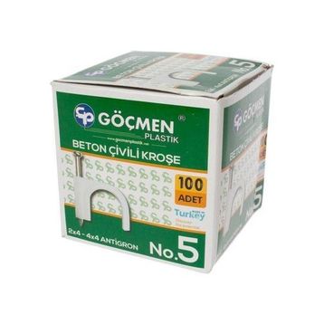 Göçmen No:5 100 Adet Beton Çivili Kroşe