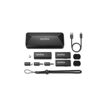 Godox Move Link Mini Apple Uyumlu Siyah Kablosuz Mikrofon Kit 2