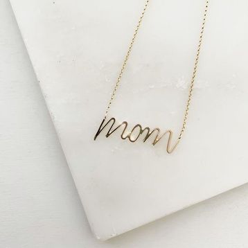 Gökdeniz 925 925 Ayar Mom Yazılı Kadın Gümüş Kolye