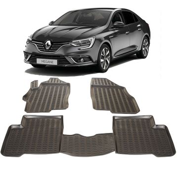 Gold Renault Megane 4 Sedan 2016-2020 3d Havuzlu Paspas