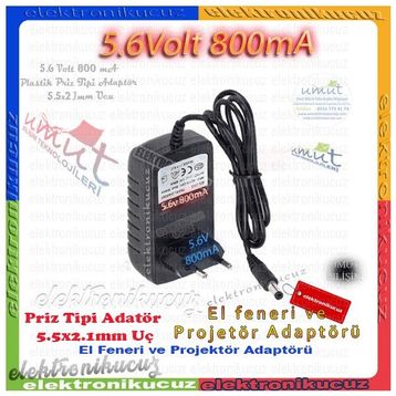 Gold Silver GS-202 5.6 Volt 800 MA Fener Projektör Şarj Aleti