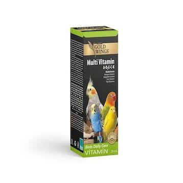Gold Wings 20 cc Premium Multivitamin Kuşlar için Tüy Oluşum Desteği