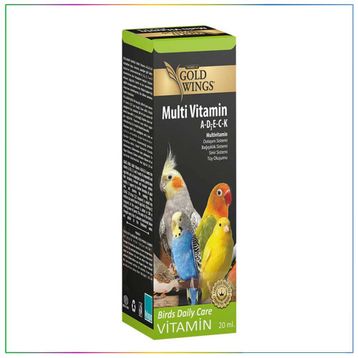 Gold Wings 20 ml Premium Multi Kuşlar İçin Tüy Oluşum Desteği Vitamin