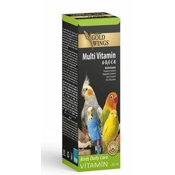 Gold Wings 20 ml Premium Multi Kuşlar İçin Tüy Oluşum Desteği Vitamin