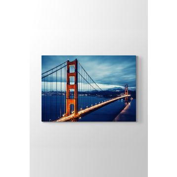 Golden Gate Köprüsü Gece Işıklı Tablosu