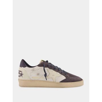 Golden Goose Ball Star GMF00913.F008117.10576 Beyaz Bej Mavi Deri Erkek Günlük Ayakkabı