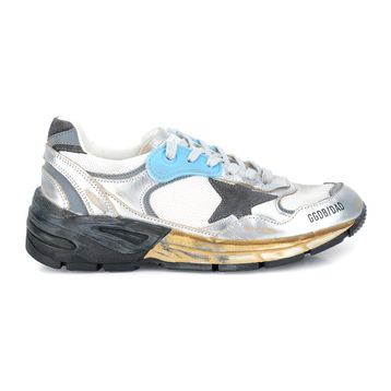 Golden Goose Dad-Star GWF00884.F007463.70287 Beyaz Gümüş Siyah Süet Yıldızlı Kadın Günlük Ayakkabı