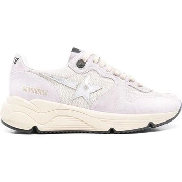 Golden Goose Running Sole GWF00126.F006862.25756 Gri Gümüş Deri Süet Kadın Günlük Ayakkabı