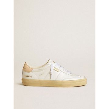 Golden Goose Soul Star GWF00464.F006931.10310 Beyaz Pembe Topuk Detaylı Deri Kadın Günlük Ayakkabı