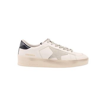 Golden Goose Stardan GMF00128.F000567.10509 Beyaz Buz Grisi Lacivert Deri Erkek Günlük Ayakkabı