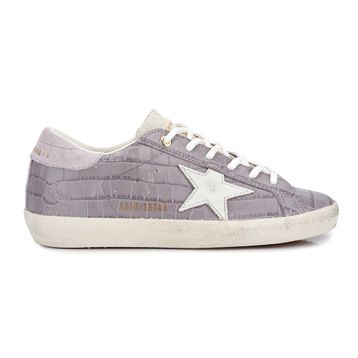 Golden Goose Super-Star Cocco GWF01002.F008118.45405 Lila Beyaz Deri Kadın Günlük Ayakkabı