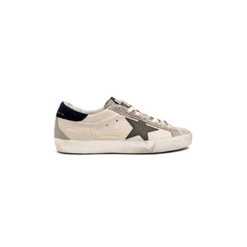 Golden Goose Super-Star GMF00102.F008728.83408 Krem Gri Deri Süet Erkek Günlük Ayakkabı