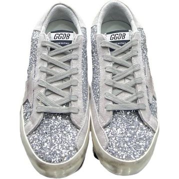 Golden Goose Super-Star GWF00101.F000416.70136 Gümüş Simli Buz Grisi Süet Detaylı Kadın Günlük Ayakkabı