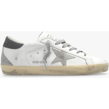 Golden Goose Super-Star GWF00102.F006113.11915 Beyaz Buz Grisi Koyu Gri Deri Kadın Günlük Ayakkabı
