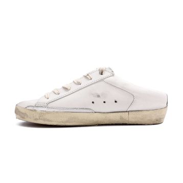 Golden Goose Super-Star Sabot GWF00110.F008681.12519 Beyaz Deri Kadın Arkası Açık Günlük Ayakkabı