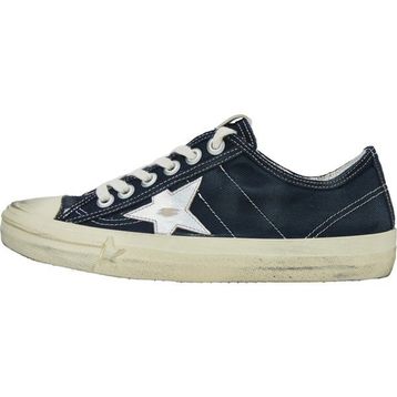 Golden Goose V-Star GWF00205.F004060.50750 Lacivert Gümüş Yıldızlı Kanvas Kadın Günlük Ayakkabı