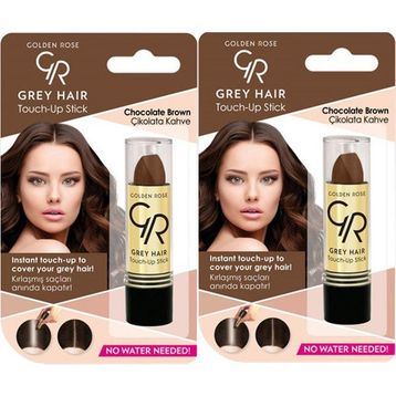 Golden Rose 2 Adet Grey Hair Touch Up Çikolata Kahve Beyaz Saç Kapatıcı Stick