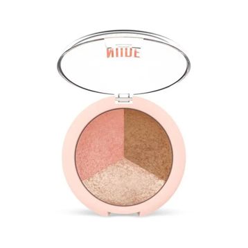 Golden Rose 3' lü Aydınlatıcı & Allık Bronzer - Nude Look Baked Trip Face Powder