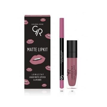 Golden Rose Longstay 03 Likit Mat Ruj + 535 Dudak Kalemi