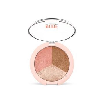Golden Rose Nude Look Baked Trip Face Powder Allık Bronzer Aydınlatıcı