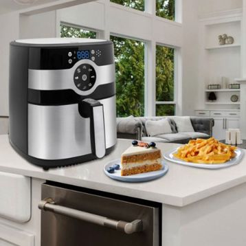 Goldmaster Fitcook 8 lt Inox Geniş Hazneli XXL Dokunmatik Yeniden Isıtma Fonksiyonlu Airfryer Sıcak Hava Fritözü