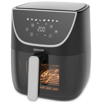 Goldmaster GM-7487 Gustofry 7.6 lt 1700W XL Dokunmatik 8 Ön Ayarlı Cam Kapaklı Hazne Aydınlatmalı Airfryer