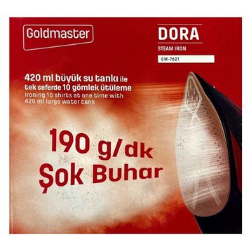 Goldmaster GM-7621 Dora Kırmızı Siyah Ütü