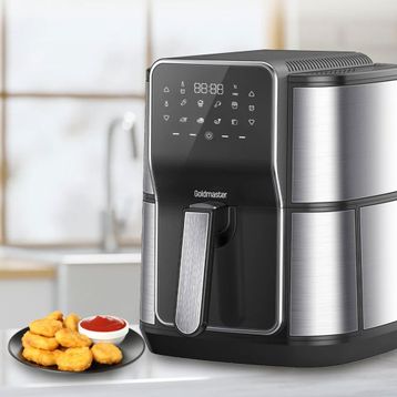 Goldmaster GM-8405 Gloria 7 lt Inox Geniş Hazneli XXL Dokunmatik 8 Ön Ayarlı Airfryer