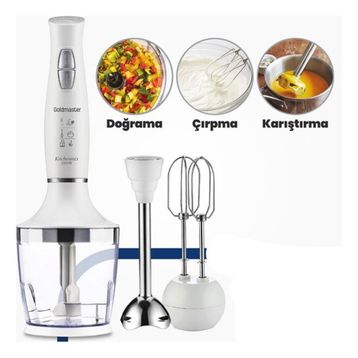 Goldmaster IN-6140 Kitchenmix Beyaz Blender Seti