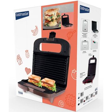 Goldmaster IN-6406 Nice Kırmızı Isınmaya Dayanıklı Tost ve Izgara Makinesi