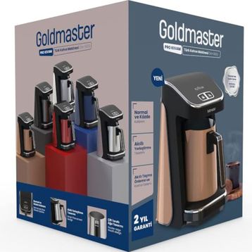 Goldmaster ProKıvam Inox Siyah Geniş Hazne Türk Kahvesi Makinesi