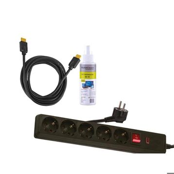 Goldmaster SP-411 5'li Priz Vivanco 42900 HDMI Kablo SC-10 LCD Temizleme Seti