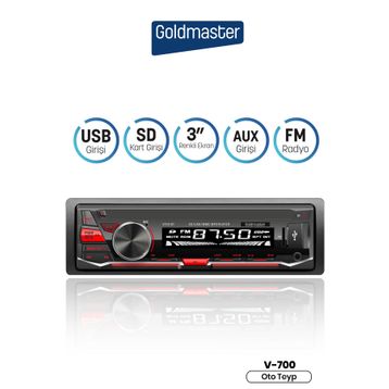 Goldmaster V700 Bt Bluetooth Radyo Oto Teyp