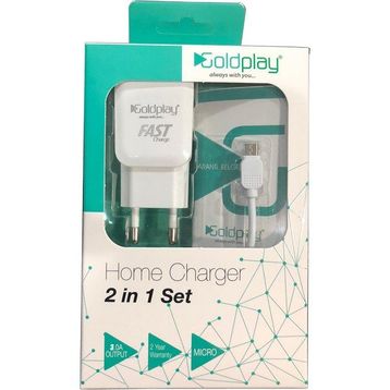 Goldplay 5 Volt 3.0 Amper Hızlı Micro USB Ev Şarj ve Data Kablosu