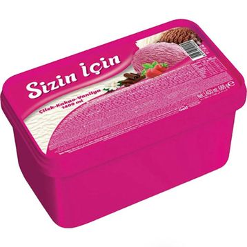 Golf Sizin İçin 1400 ml Çilekli Kakaolu Vanilyalı Dondurma