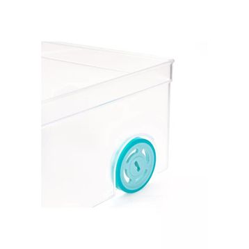 Gondol Roll In 16x31 cm Şeffaf Tekerlekli Buzdolabı Düzenleyici