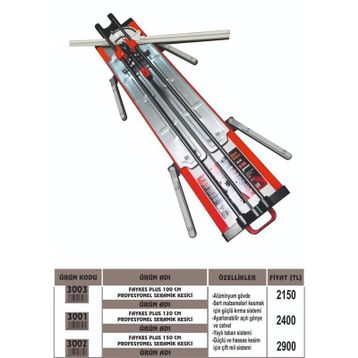 Gönen 120 Cm Döküm Faykes Plus Seramik Kesme Makinesi