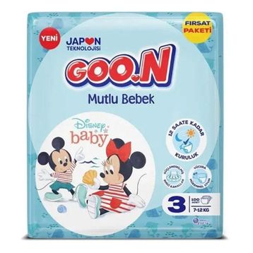 Goo.N Mutlu Bebek No:3 Midi 100 Adet Bebek Bezi