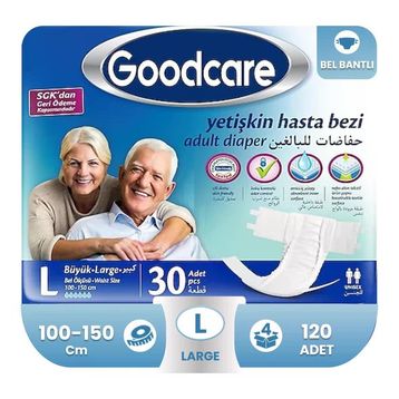 Goodcare 120 Adet XL Belbantlı Tekstil Yüzey Hasta Bezi
