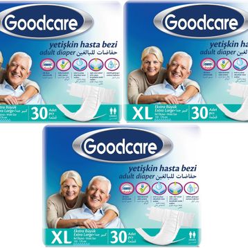 Goodcare Yetişkin Bel Bantlı Tekstil Yüzey Extra Large 30x3 Adet Hasta Bezi