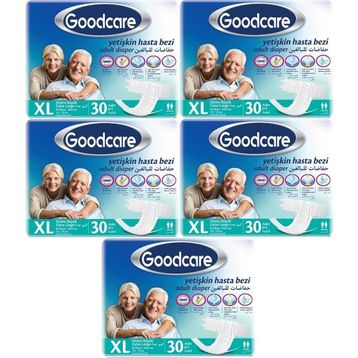 Goodcare Yetişkin Bel Bantlı Tekstil Yüzey Extra Large 30x5 Adet Hasta Bezi