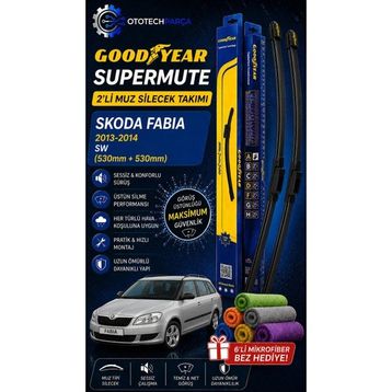 Goodyear Skoda Fabia Supermute 2013-2014 SW 530+530 mm 2'li Muz Silecek Takımı