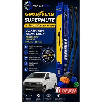 Goodyear Volkswagen Transporter Supermute 2003-2012 Panelvan 600+580 mm 2'li Muz Silecek Takımı